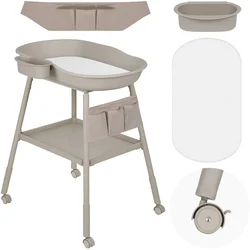 Lionelo Rosie stol za prematanje s podlogom, beige sand