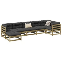 7-dijelni set vrtnih sofa od impregnirane borovine