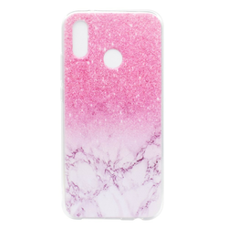 Modni ovitek/etui/ovitek Marble za Huawei P20 Lite-roza