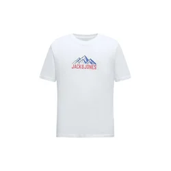 JACK & JONES Majica JJROCHE temno modra/temno rdeča/bela