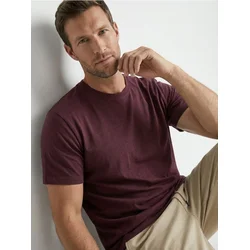 Sinsay - Pamučna basic majica - maroon