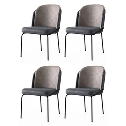 Hanah Home Set trpezarijskih stolica Dore 168 V4, 4 komada, Tamnosivi