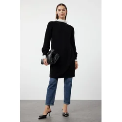 Trendyol Black Guipure Detailed Thessaloniki Knitwear Sweater