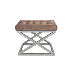 Lessentiel Maison Tabure 50x42x40cm, Srebrno-Braon