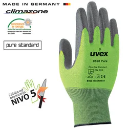 Rukavice protiv prosecanja UVEX C500 PURE Boja: zeleno-siva Veličina: 7