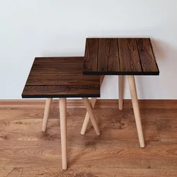 Hanah Home Set klub stočića 2Shp365, 2 komada, Braon