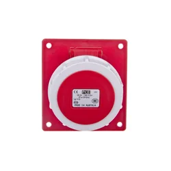 PCE Kotna vtičnica 16A 4P 400V rdeča IP67 POWER TWIST 4142-6