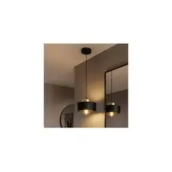 Brilagi - Luster na sajli 1xE27/60W/230V prečnik 20 cm crna/zlatna