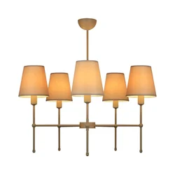 Luster na šipci MADELA 5xE14/40W/230V bela/bež