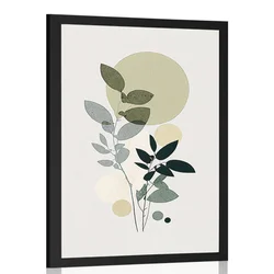 Plakat rastline v boho stilu - 30x45 silver