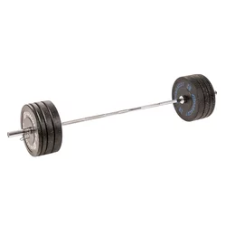 Bumper komplet uteži Hi-Temp 120 kg s palico