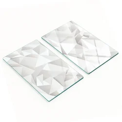shumee Steklene dekorativne deske za serviranje prigrizkov abstraktne 2x30x52 cm