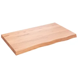 Kupaonska radna ploča svjetlosmeđa 100x60x(2-6) cm masivno drvo