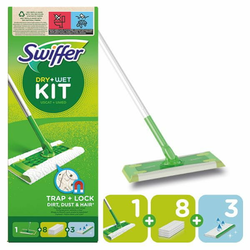 SWIFFER Sweeper osnovni set za čišćenje podova , 1 drška, 8 suvih krpa i 3 vlažne maramice
