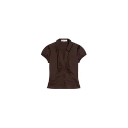 Bershka Bluza CAMISA  ESPALDA rjava