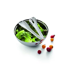 Solata bowl s strežnikom Philippi 25 cm srebrna