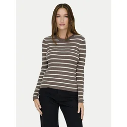 ONLY Pulover Louisa 15344579 Rjava Slim Fit
