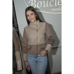 BOUCLÉ MODA Ženski mantil Kiri, Braon-bež