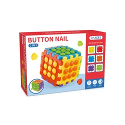 Didaktična kocka Button Nail 2v1