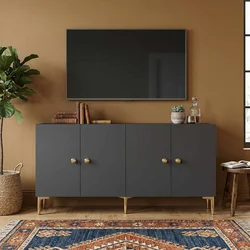 Hanah Home komoda Squarel 180, 180 cm, antracit
