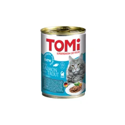 TOMI Vlažna hrana za mačke u konzervi, Losos, 400 g