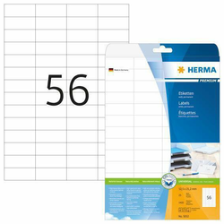 Herma Premium 5052 naljepnice, 52,5 x 21,2 mm, bijele, 25/1