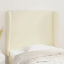 Uzglavlje s ušima krem 83 x 23 x 118/128 cm od umjetne kože