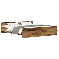 Vidaxl Posteljni okvir brez vzmetnice star les 180x200 cm