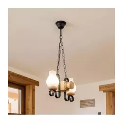 Brilagi - Luster na lancu RUSTIC 2xE14/40W/230V hrast