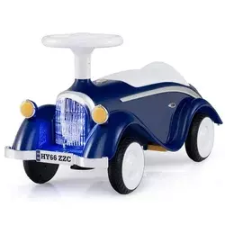 Northix Otroški avtoček s hupo, LED lučmi, temno moder, 15 kg