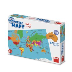 Karta svijeta Dino Puzzle 82 Puzzle NOVO