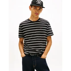 Tommy Jeans Majica  črna / bela