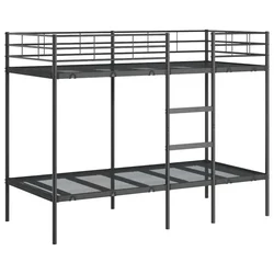 Vidaxl Dvoposteljna postelja brez vzmetnice črna 90x190 cm jeklo
