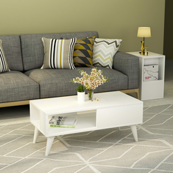 Wallity Klub sto Seul 90x40x45cm Beli