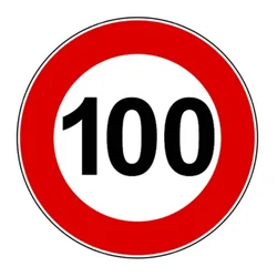 Nalepnica ograničenje brzine 100 857