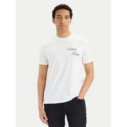 Calvin Klein Jeans Majica SS 30s EU LV04RG804G Bela Regular Fit