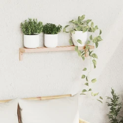 Polica za Ob hanging na Zidu Zidne Prirodna 62 x 10 x 12,5 cm