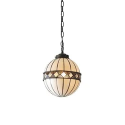Endon 67044 - Luster na lancu Tiffany FARGO 1xE14/40W/230V prečnik 25,5 cm