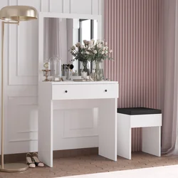 Hanah Home Sto za šminkanje 65x139x35cm Beli