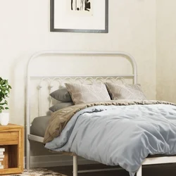 Vidaxl vidaXL Kovinsko vzglavje, belo, 100 cm