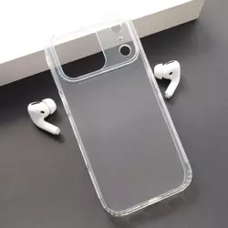 Maska Skin Silikon with pluggy za iPhone 17 Pro transparent