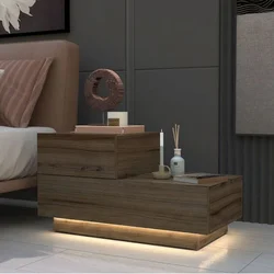 Hanah Home noćni ormarić Kayra, 70 cm, antik orah