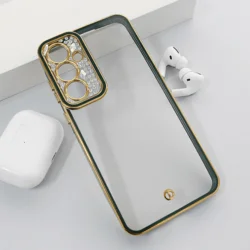 Maska za telefon Luxury Crystal Clear za Samsung A55/ A556B, Zelena