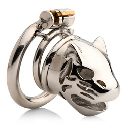 Master Series Caged Cougar Locking Chastity Cage Silver