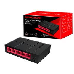 5-port 10/100/1000M mini Desktop Switch, 5 10/100/1000M RJ45 ports, Plastic case