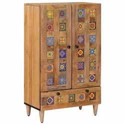 Highboard Prirodna 60 x 33,5 x 100 cm Čvrsto drvo manga