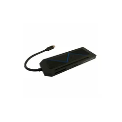 USB LC Power LC-HUB-C-MULTI-6-RGB USB Type C HUB 9-in-1 multi-hub, RGB LED Lighting, Black