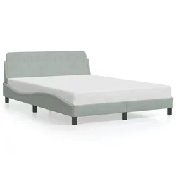 Okvir za krevet Dover svjetlosivi 120 x 200 cm baršunasti