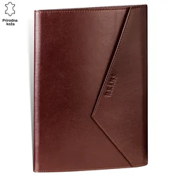Princ Leather Ataše mapa sa magnetnim preklopom, B5, 90 listova, Braon