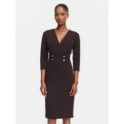 Rinascimento Cocktail obleka CFC0131070003 Temno rjava Slim Fit